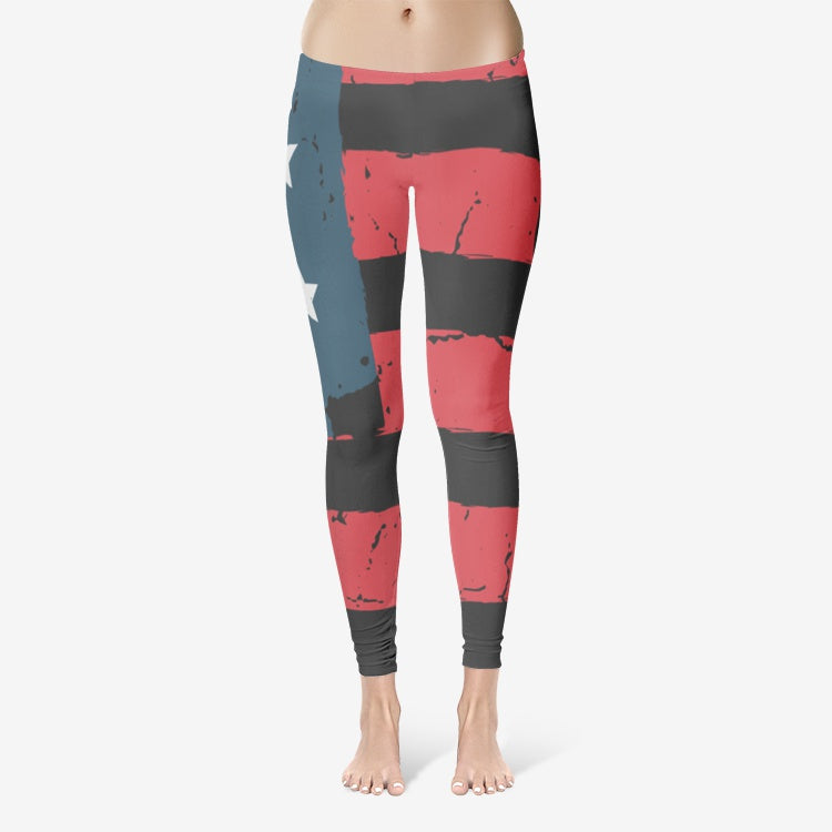 FLAG DESIGN COTTON LEGGINGS