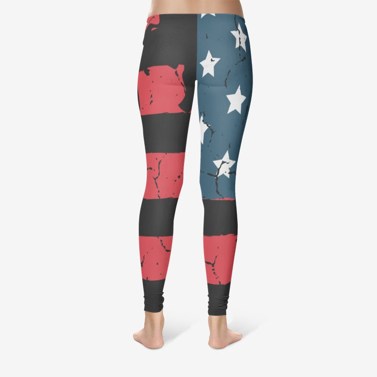 FLAG DESIGN COTTON LEGGINGS