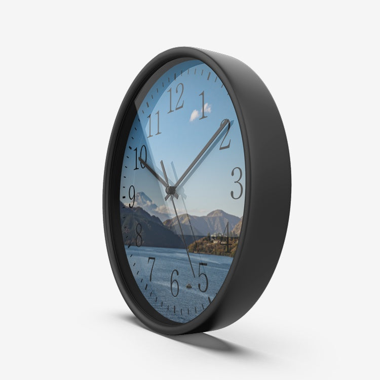 Mountains Wall Clock Silent Non Ticking Quality Quartz