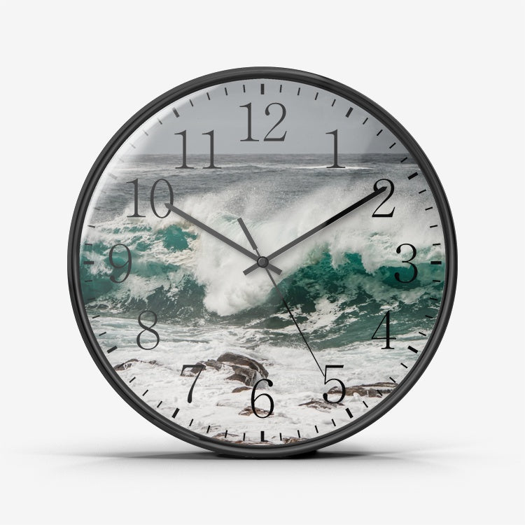 Sea Wall Clock Silent Non Ticking Quality Quartz