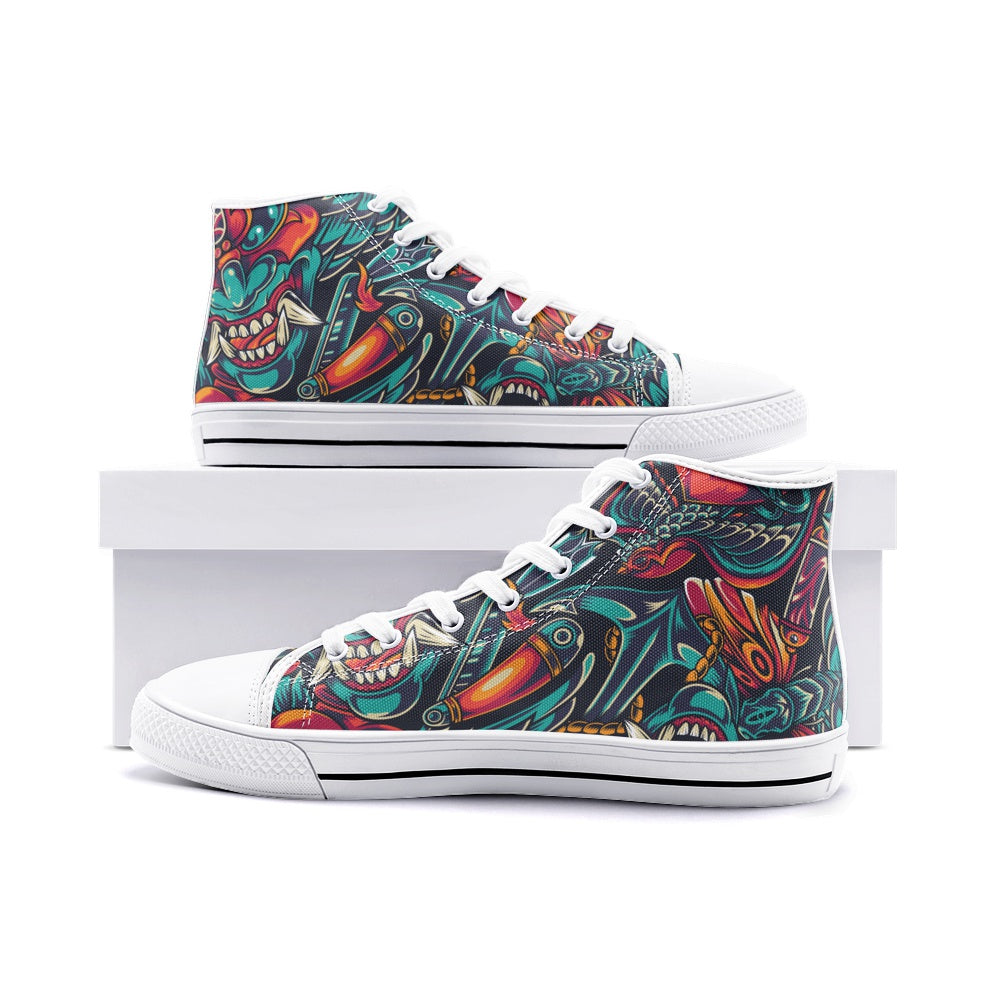 Dragon Unisex High Top Canvas Shoes