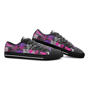 Butterfly Unisex Low Top Canvas Shoes