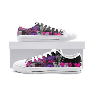 Butterfly Unisex Low Top Canvas Shoes