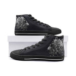 Skull White Unisex High Top Canvas Shoes