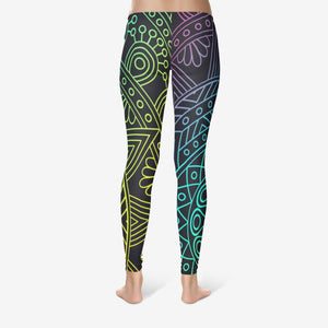 MULTI COLOUR HALLOWEEN COTTON LEGGINGS
