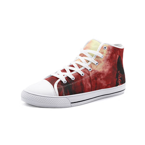 Ghost Unisex High Top Canvas Shoes