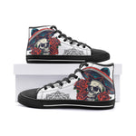 Skull Rose Unisex High Top Canvas Shoes