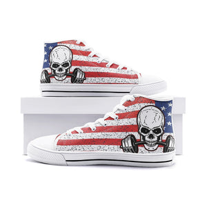 Skull Flag Unisex High Top Canvas Shoes