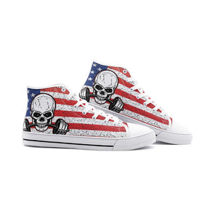 Skull Flag Unisex High Top Canvas Shoes