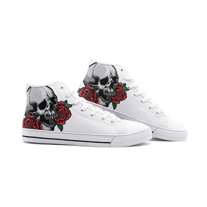 Skull Rose Unisex High Top Canvas Shoes