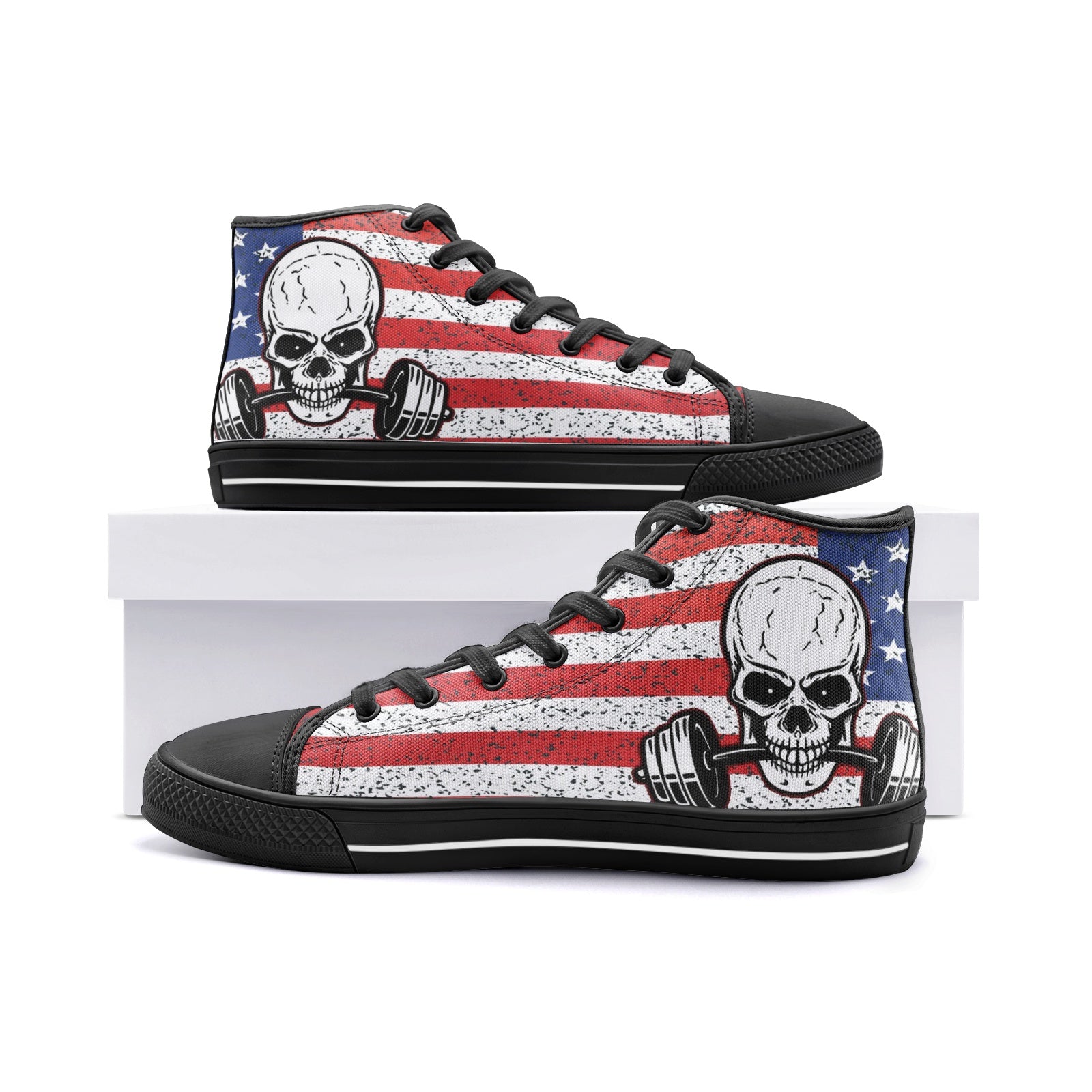 Skull Flag Unisex High Top Canvas Shoes
