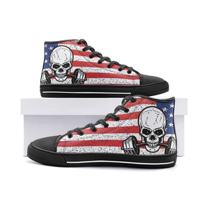 Skull Flag Unisex High Top Canvas Shoes