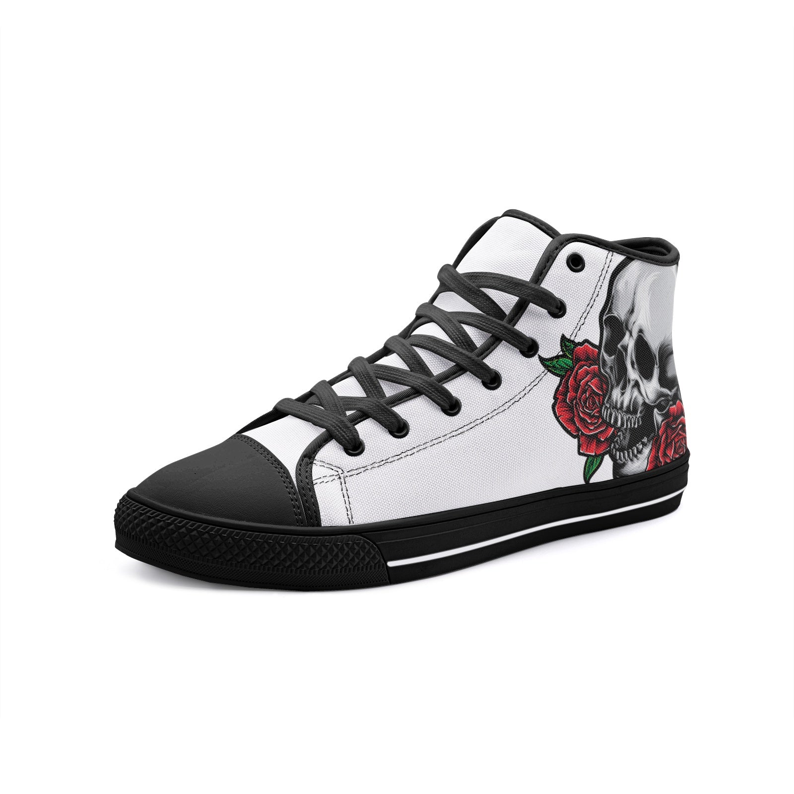 Skull Rose Unisex High Top Canvas Shoes