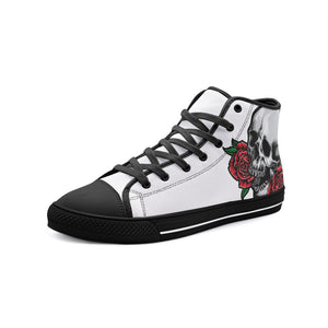 Skull Rose Unisex High Top Canvas Shoes