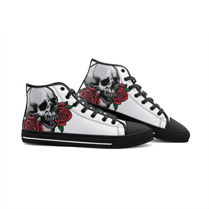 Skull Rose Unisex High Top Canvas Shoes