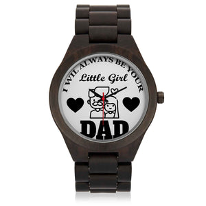DAD LITTLE GIRL WOOD WATCH