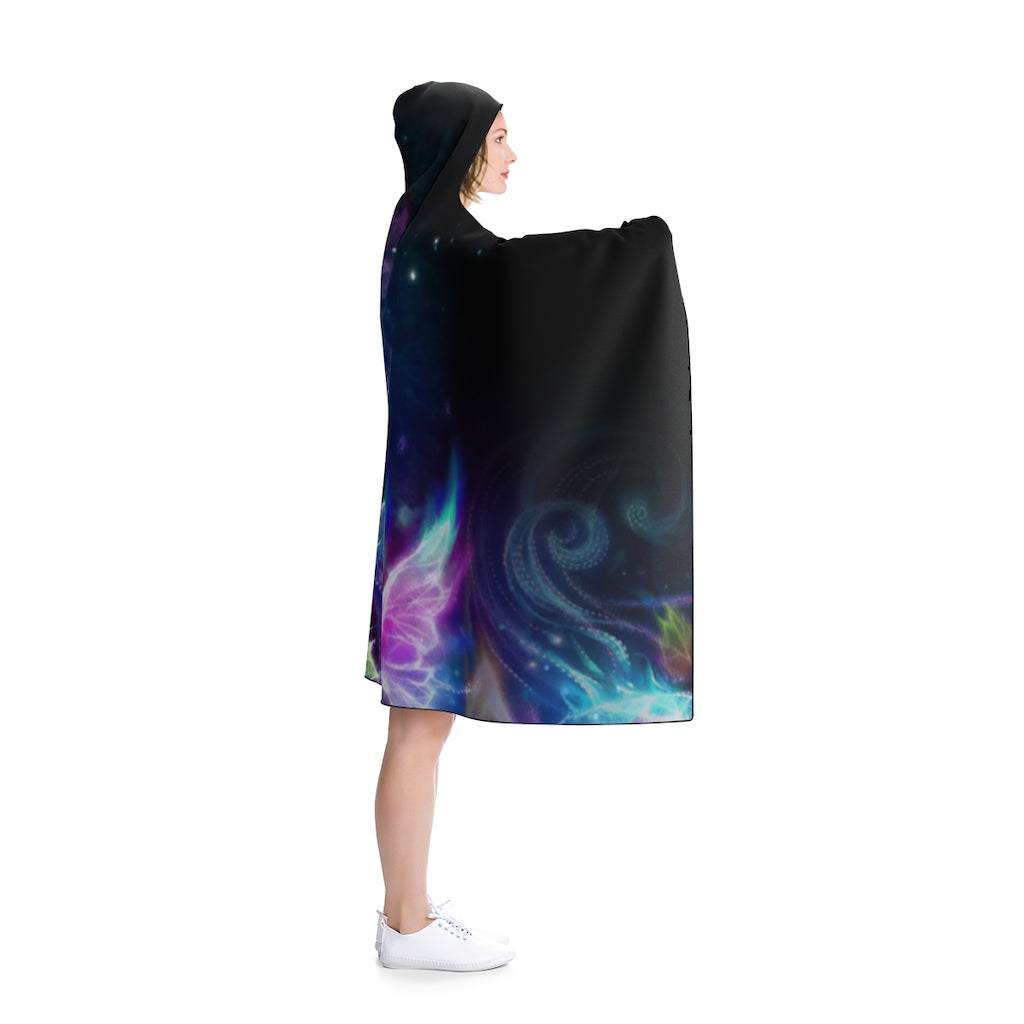 BLUE SKULL Hooded Blanket