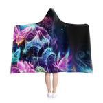 BLUE SKULL Hooded Blanket