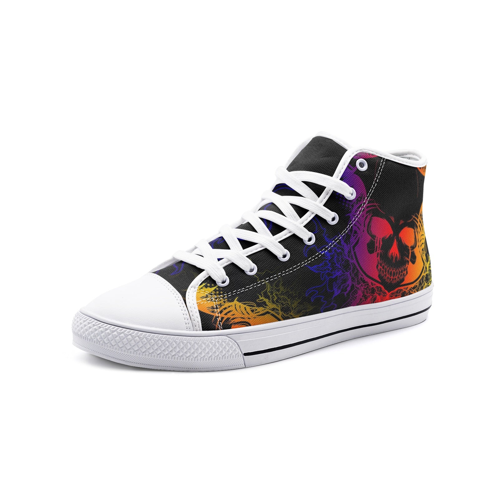 Ghost skull Unisex High Top Canvas Shoes