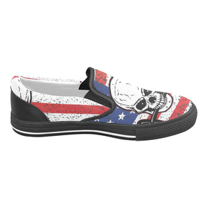 flag skull Slip-on Canvas Shoes