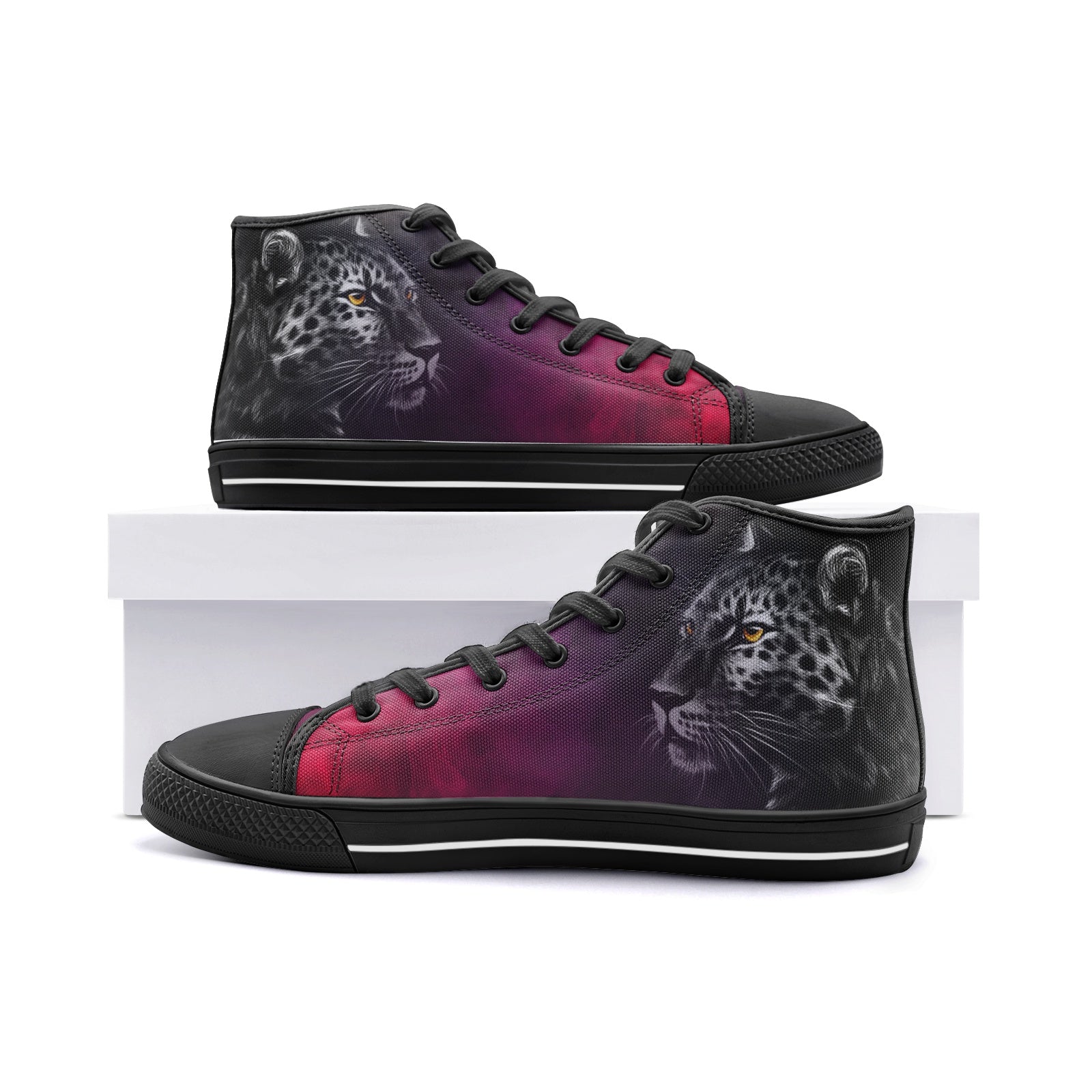 Cheetah Unisex High Top Canvas Shoes