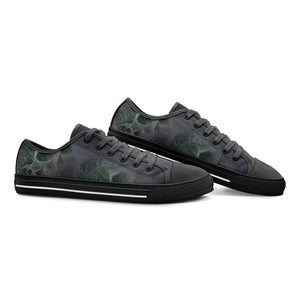 Double skull Unisex Low Top Canvas Shoes