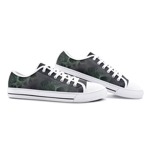 Double skull Unisex Low Top Canvas Shoes