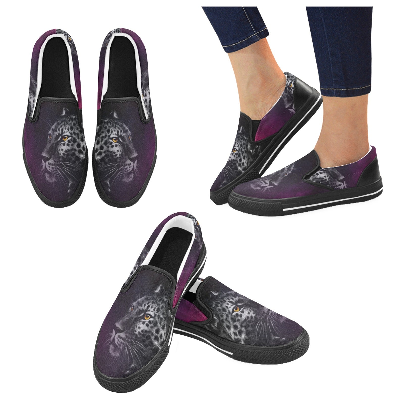 cheetah Slip-on Canvas Shoes