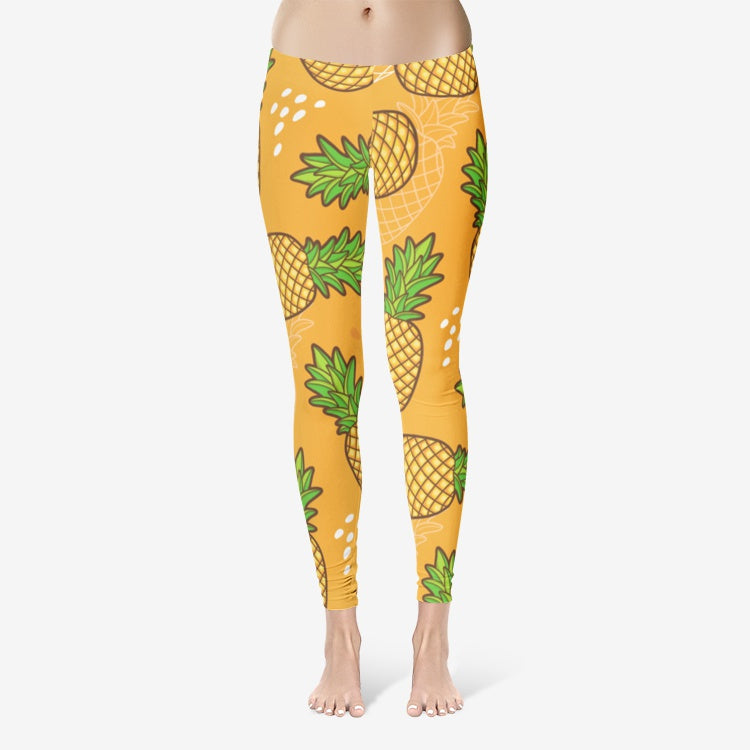 PINEAPPLE DESIGN COTTON LEGGINGS