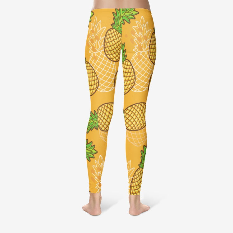 PINEAPPLE DESIGN COTTON LEGGINGS