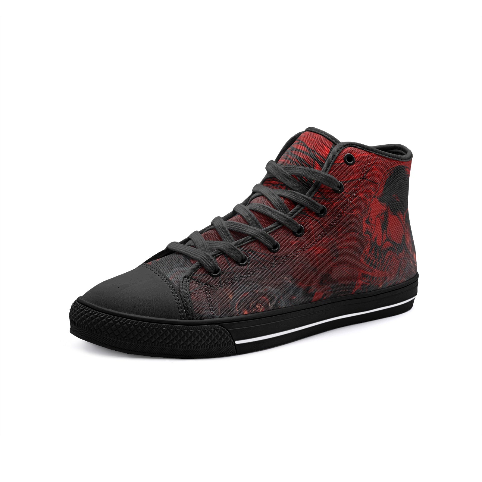 Skull Rose Unisex High Top Canvas Shoes