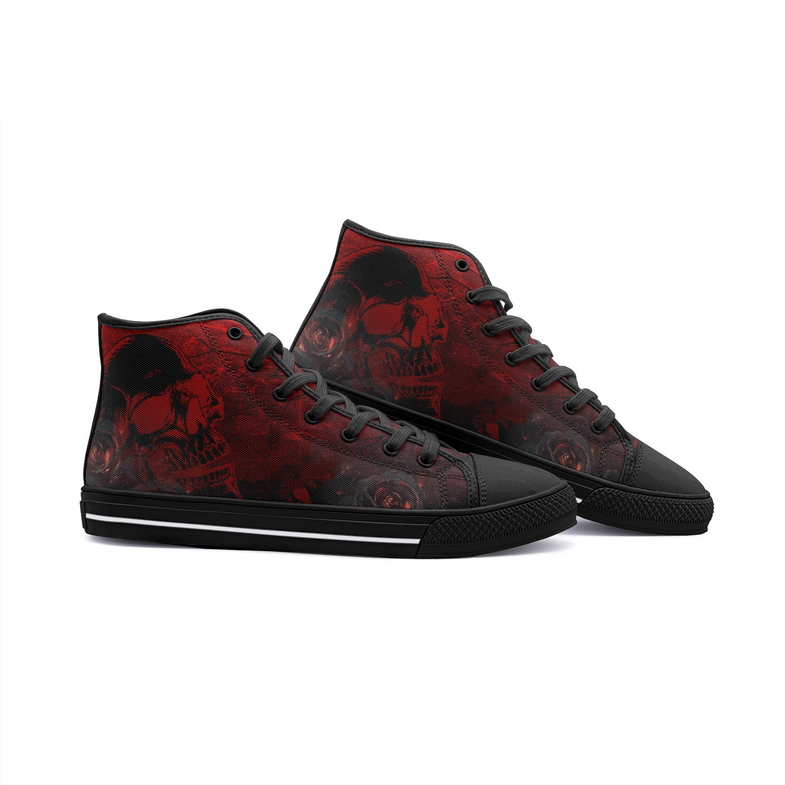 Skull Rose Unisex High Top Canvas Shoes