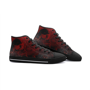 Skull Rose Unisex High Top Canvas Shoes