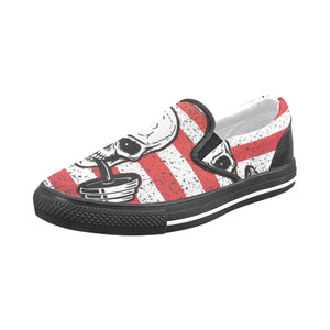 flag skull Slip-on Canvas Shoes