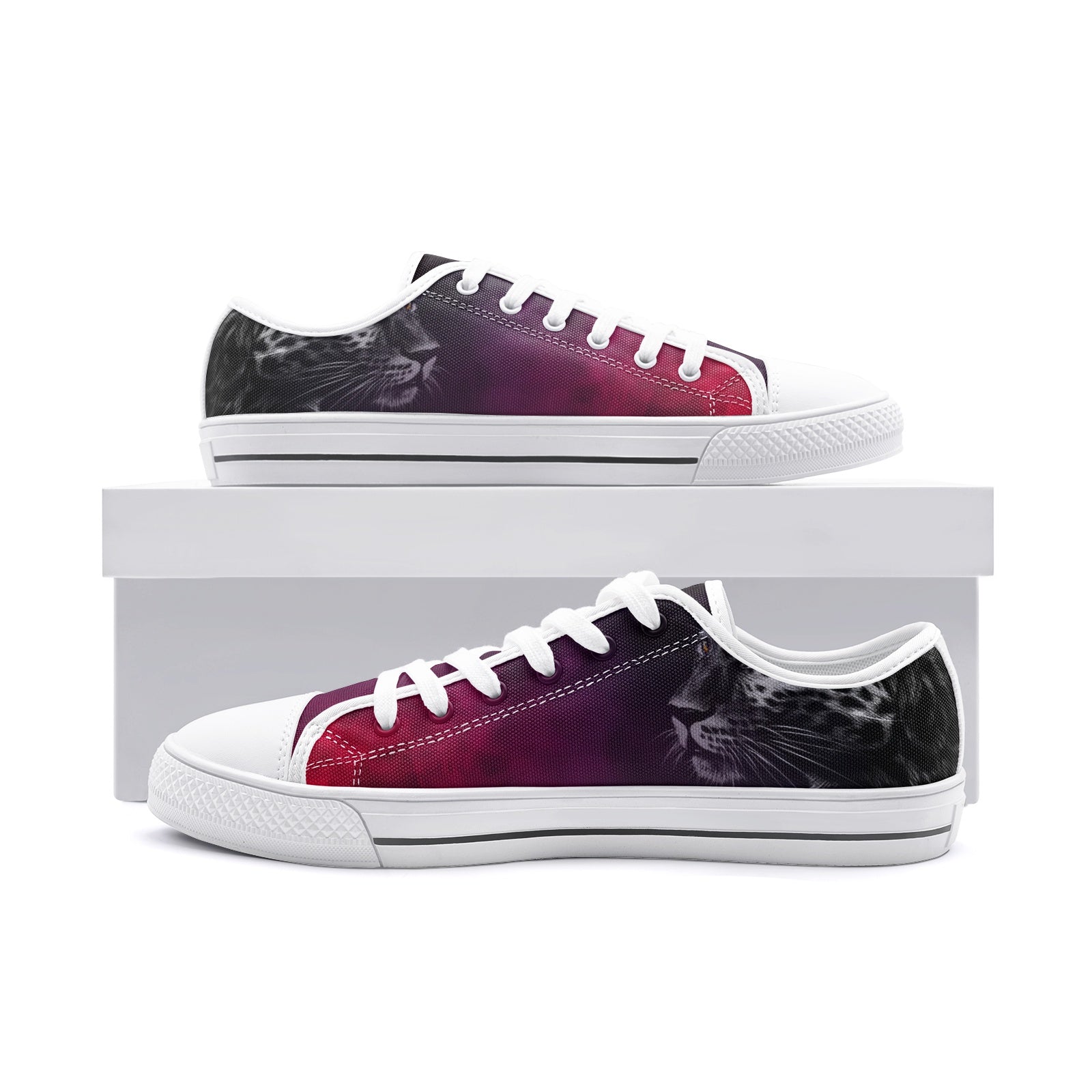 Cheetah Unisex Low Top Canvas Shoes