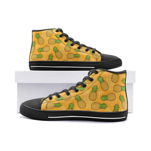 Pineapple design Unisex High Top Canvas Shoes