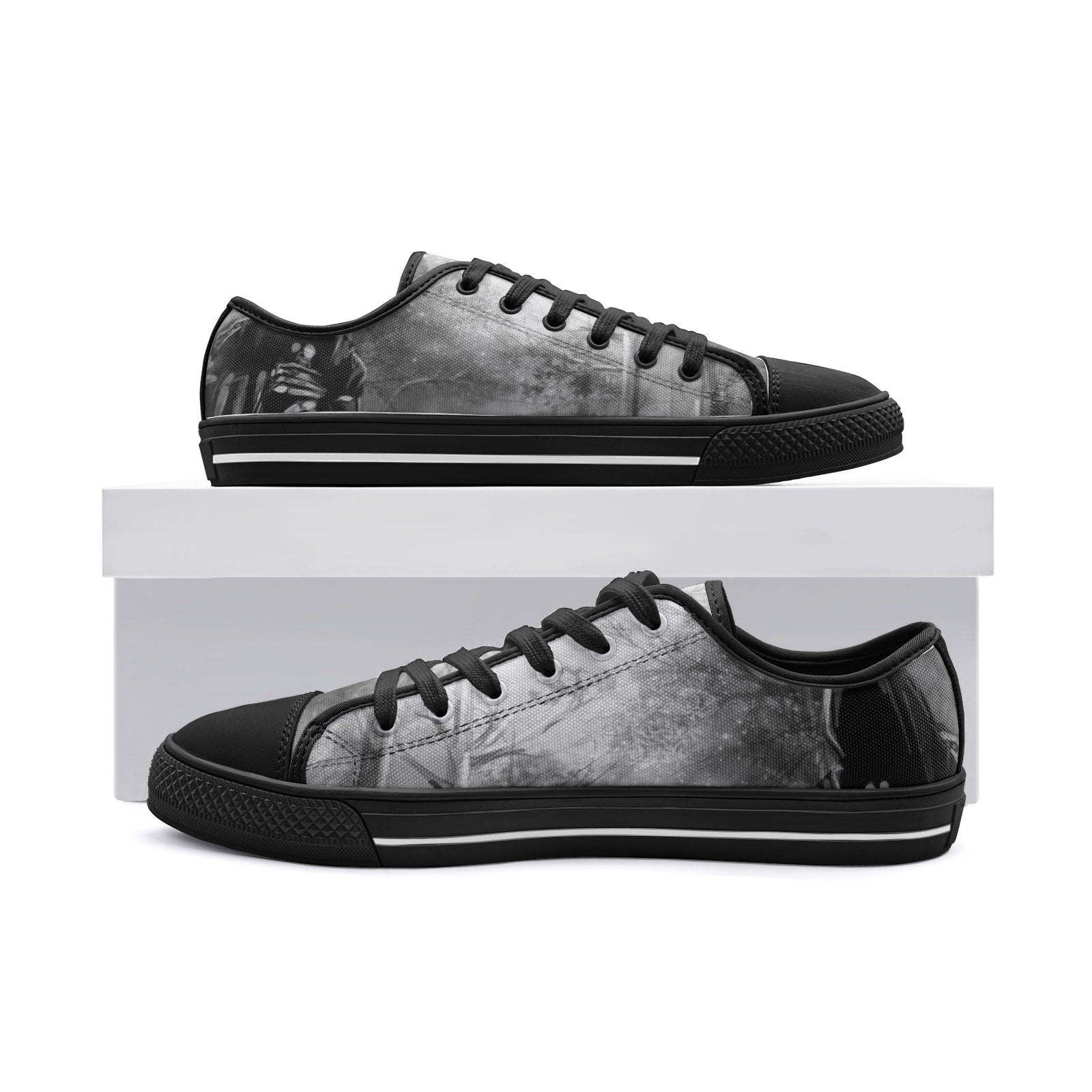 Ghost Unisex Low Top Canvas Shoes