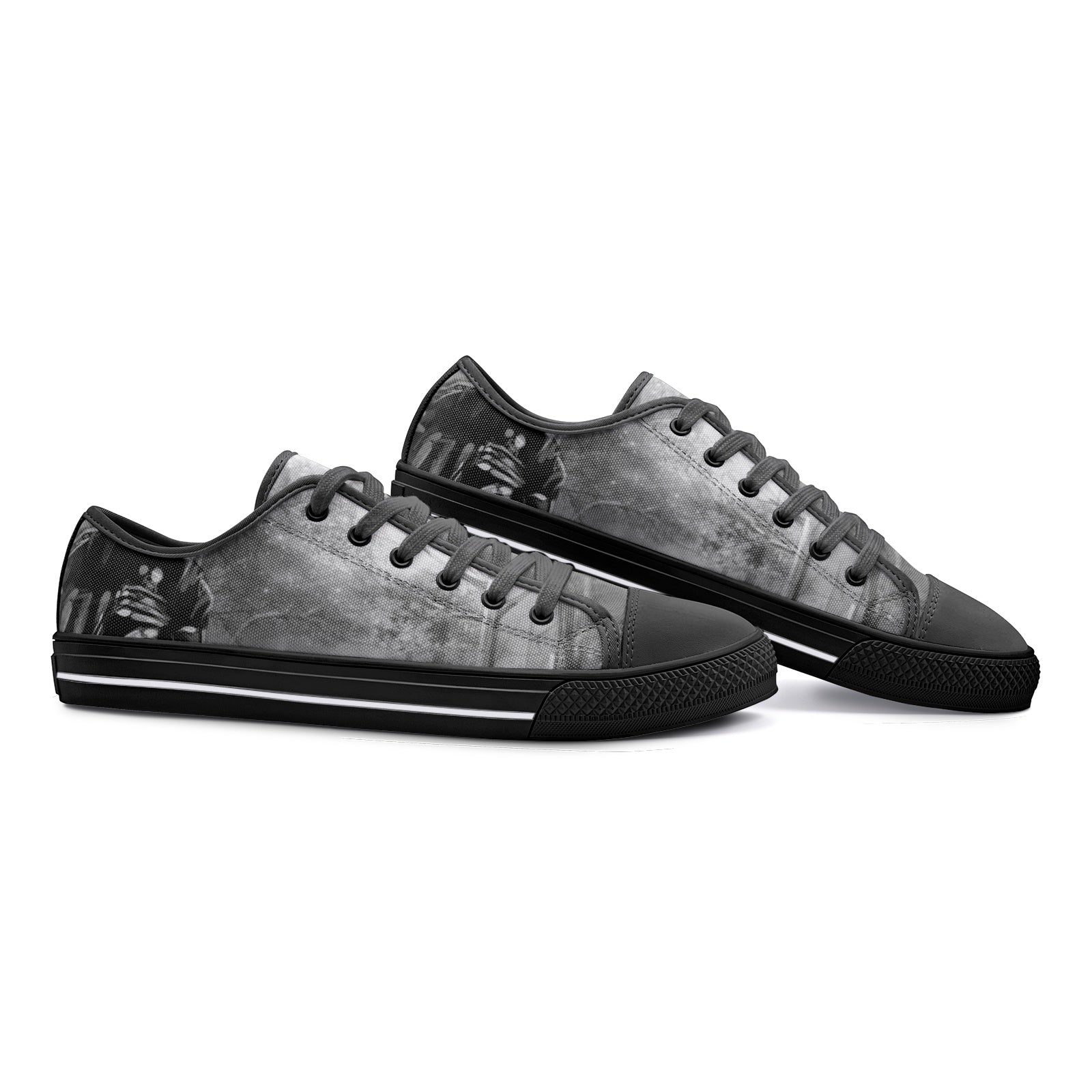 Ghost Unisex Low Top Canvas Shoes