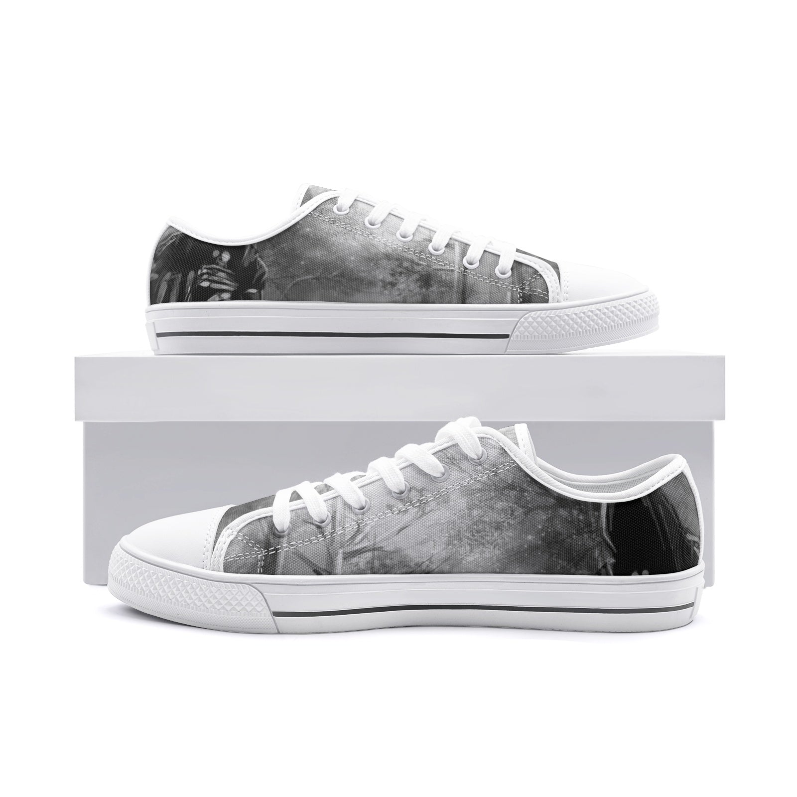 Ghost Unisex Low Top Canvas Shoes