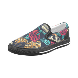 skeleton Slip-on Canvas Shoes