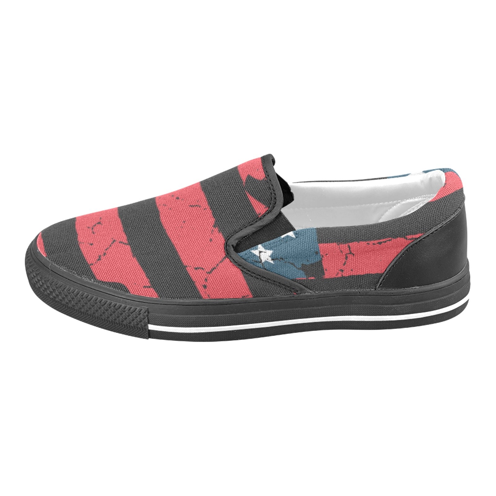 flag design Slip-on Canvas Shoes