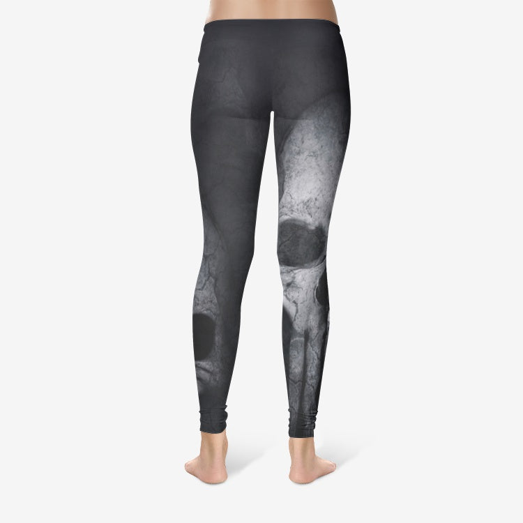 THREE SKULLS COTTON LEGGINGS
