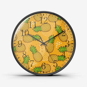Pineapple Wall Clock Silent Non Ticking Quality Quartz