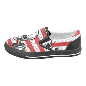 flag skull Slip-on Canvas Shoes