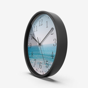 Waves Wall Clock Silent Non Ticking Quality Quartz