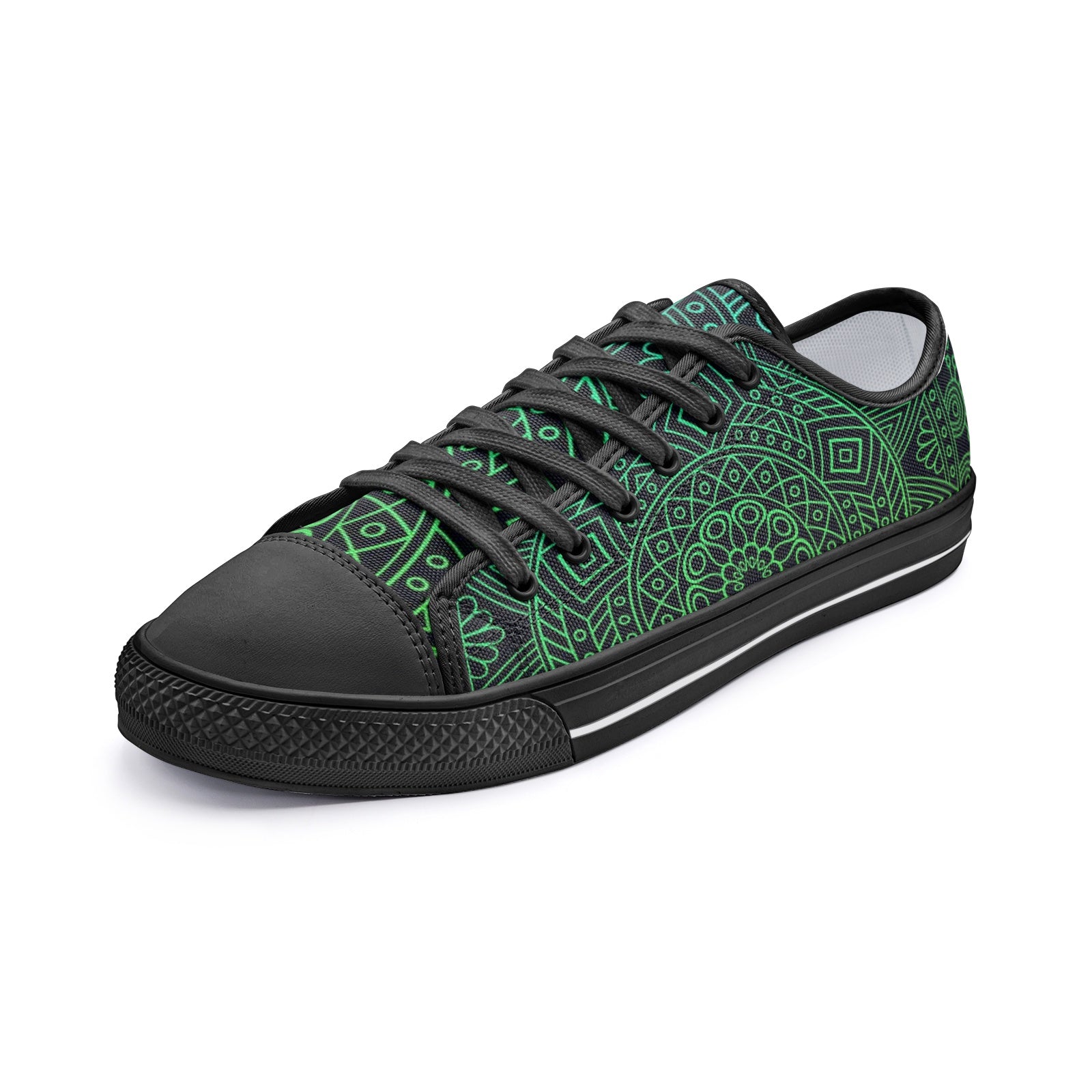 Green Unisex Low Top Canvas Shoes