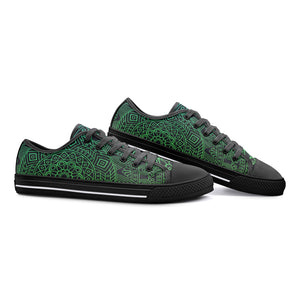 Green Unisex Low Top Canvas Shoes