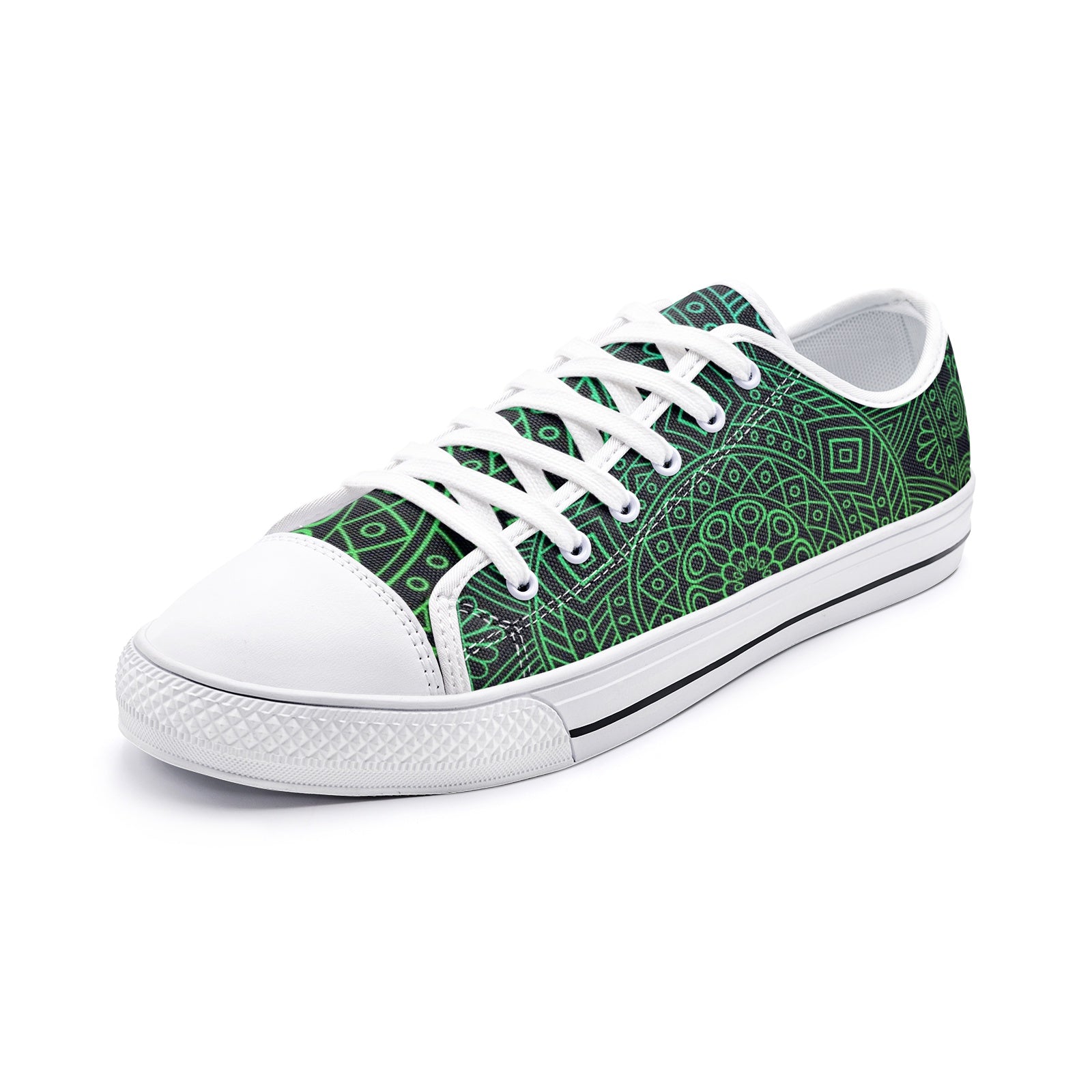 Green Unisex Low Top Canvas Shoes