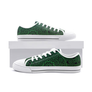 Green Unisex Low Top Canvas Shoes