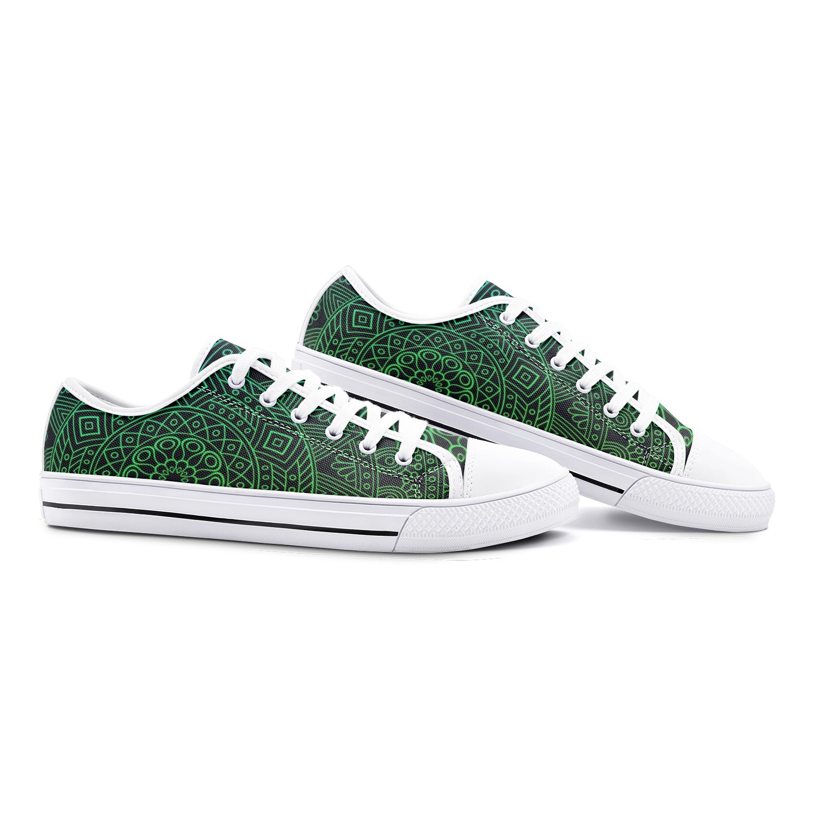 Green Unisex Low Top Canvas Shoes